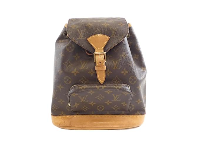 Louis Vuitton Monogram Montsouris MM Backpack Brown Cloth  ref.2214194