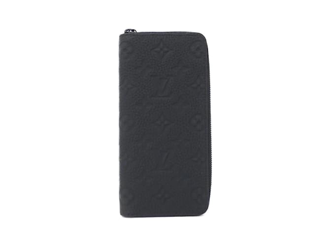 Louis Vuitton Taurillon Monogram Zippy Wallet Black Leather  ref.2214256