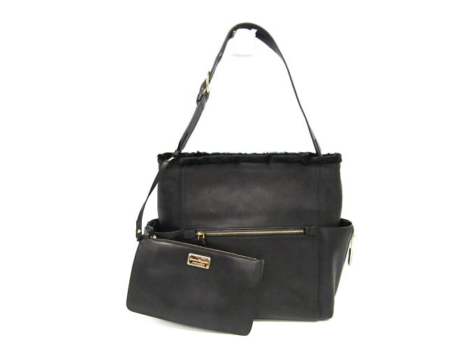 Bolsa tote de couro feminina Salvatore Ferragamo Preto