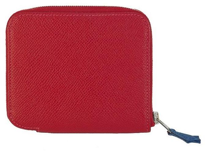 Hermès Hermes Azap Compact Silk'in Mini Wallet Red