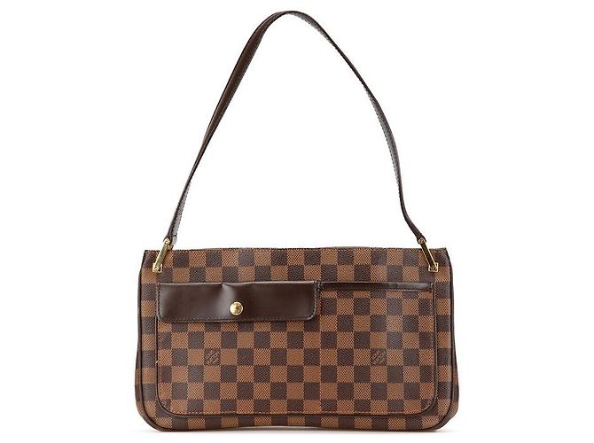 Bolso de Hombro Damier Aubagne Louis Vuitton N51129 Metálico Bronce