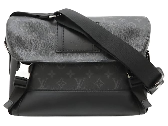 Louis Vuitton Messenger Voyage PM Monogram Shoulder Bag Black Cloth  ref.2215034