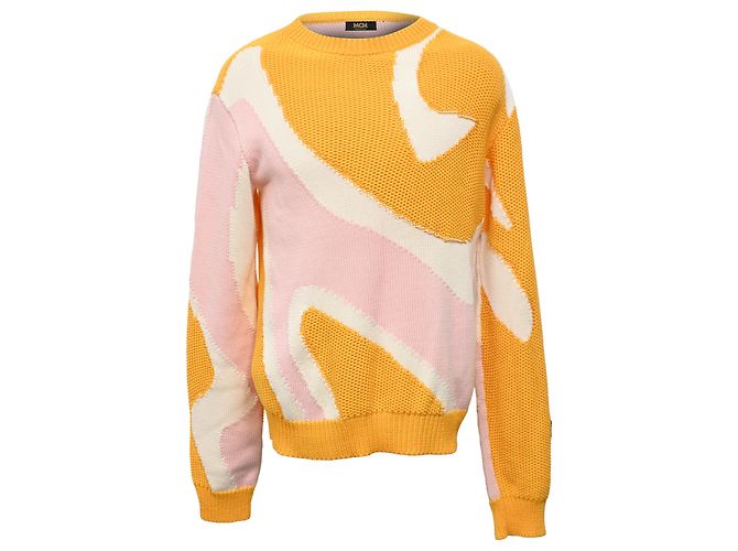 MCM Strickpullover im Farbblockdesign aus mehrfarbiger Baumwolle Mehrfarben
