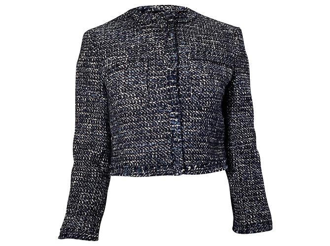 Giacca Tweed Theory in acrilico blu navy