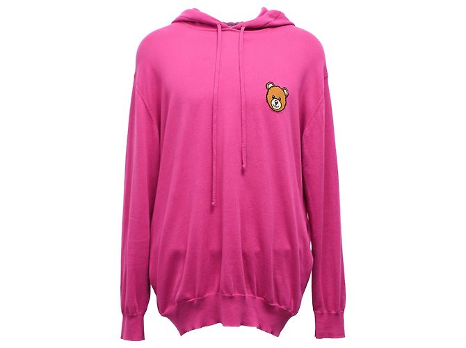 Sudadera Moschino Couture Bear en algodón rosa