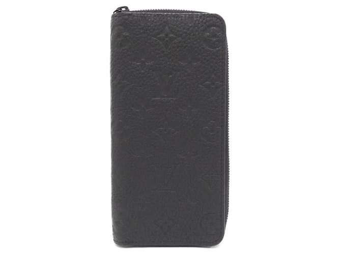 Louis Vuitton Taurillon Monogram Zippy Wallet Black Leather  ref.2215674