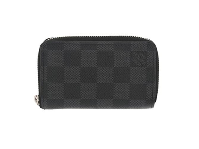 Louis Vuitton Damier Graphite Zippy Coin Purse Brown Black Cloth  ref.2215705