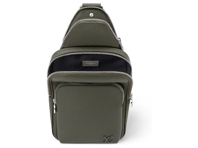 Borsa a tracolla Louis Vuitton Avenue pelle verde