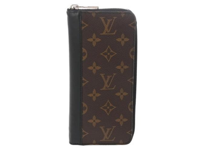 Louis Vuitton Monogram Macassar Zippy Wallet Brown Cloth  ref.2216015