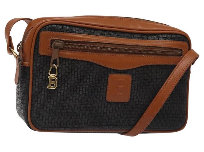 Borsa a Spalla BALLY in Pelle PVC Marrone Oro Auth BA1680 D'oro