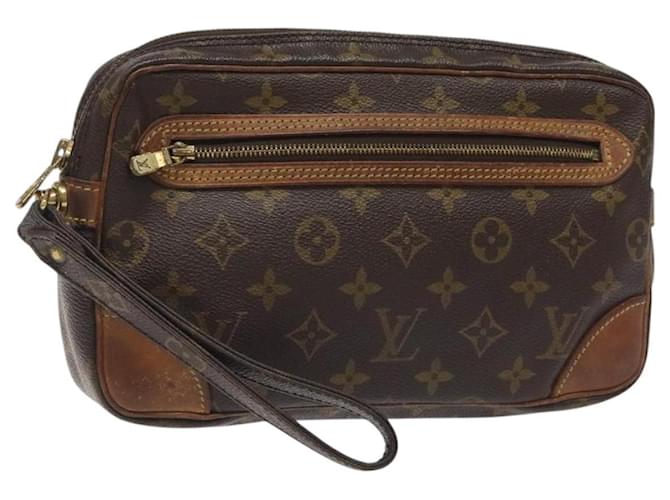 LOUIS VUITTON Monogram Marly Dragonne GM Clutch Bag M51825 LV Auth ar13530 Cloth  ref.2216162