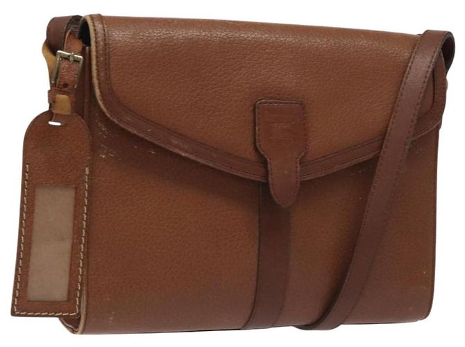 Autre Marque Borsa a Spalla Burberrys in Pelle Marrone Oro Auth BA1620 D'oro