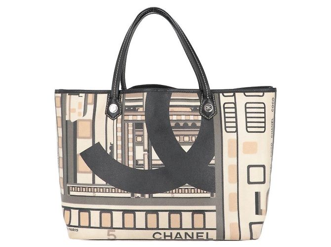 Borsa a spalla in pelle stampata Chanel - anni 2000 Multicolore