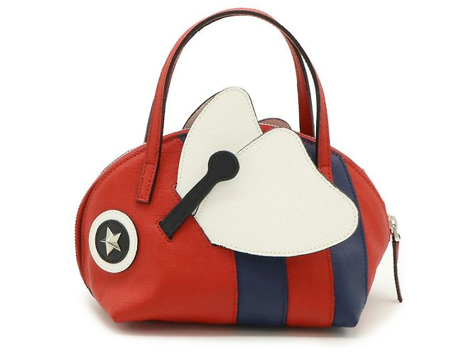 Bolsa de couro com abelha para crianças Gucci Vermelho