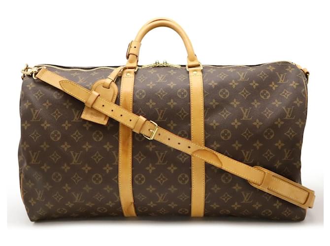 Louis Vuitton Monogram Keepall Bandouliere 2way Travel Bag M41414 Brown Cloth  ref.2216889