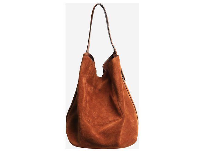 Totême Bolsa tote de camurça com cinto marrom