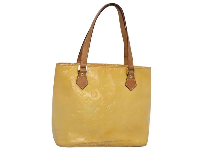 LOUIS VUITTON Monogram Vernis Houston Handtasche Grau M91053 LV Auth bs24577