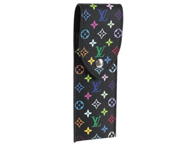 LOUIS VUITTON Monogramm Multicolor LVxTM Stiftetui Schwarz GI1312 LV Auth 117816SM