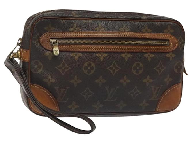 LOUIS VUITTON Monogram Marly Dragonne GM Clutch Bag M51825 LV Auth 122560 Cloth  ref.2217476
