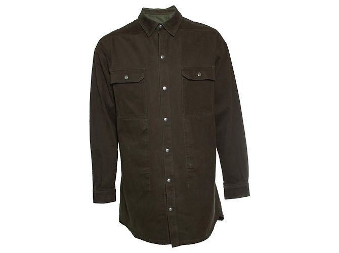 Rick Owens, camicia overshirt verde Strobe FW22