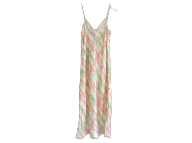 Autre Marque Vestido de seda con estampado pastel Cami NYC Rosa