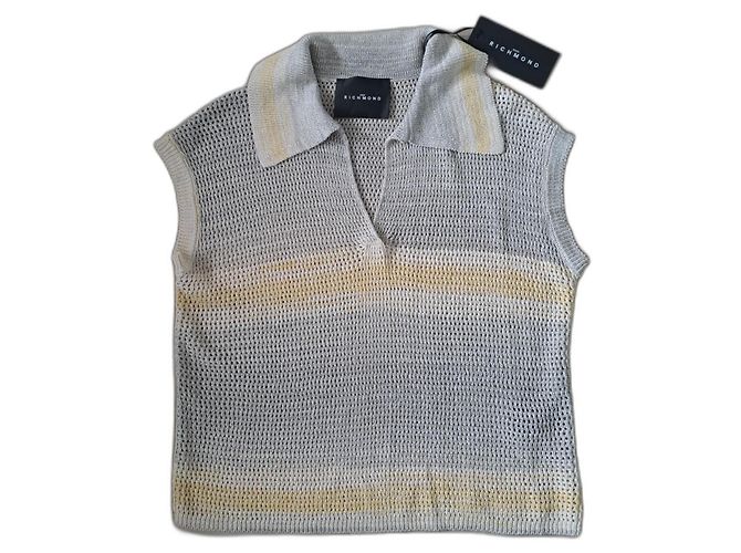 Top John Richmond in cotone grigio