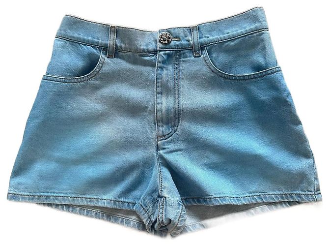 Chanel Jeansshorts Blau Größe 36