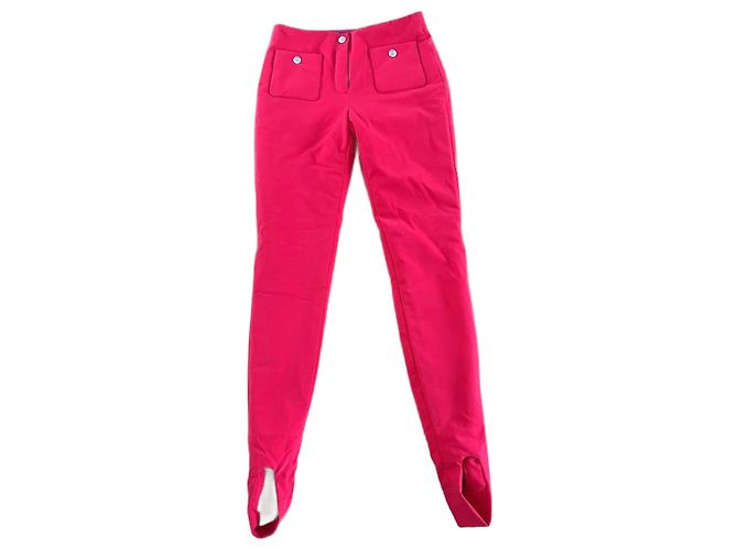 Chanel Skihose Himbeerpink Polyester Größe 36