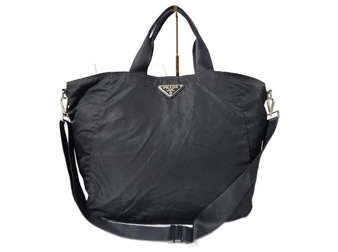 PRADA Nylon Tessuto Shopper Tote Schwarz