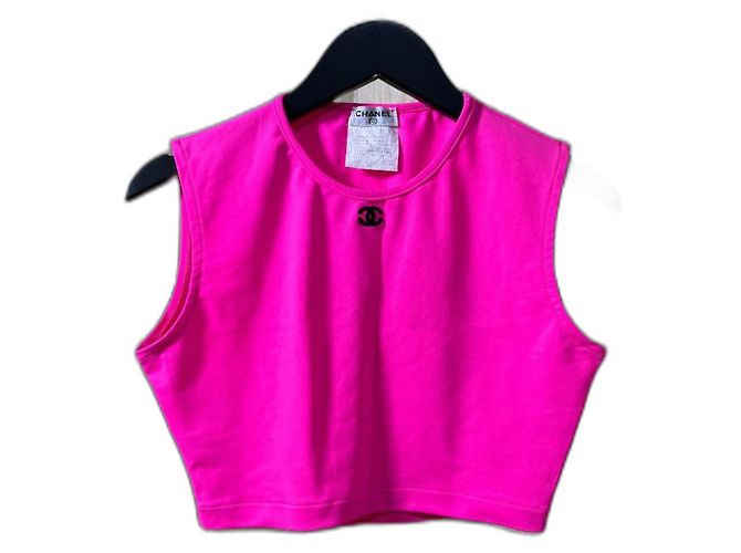 Chanel Oberteil Rosa Polyamid Pink