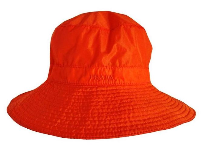 Prada Bucket Hat Nylon Orange 