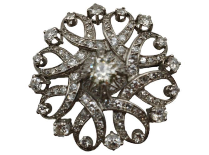 Autre Marque Spilla Rotonda Brillanti