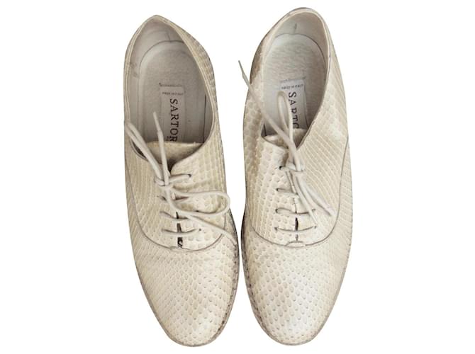 Sartore Richelieu aus Python Eggshell Aus weiß 