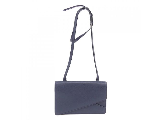 Sac à main en cuir bleu marine Valextra