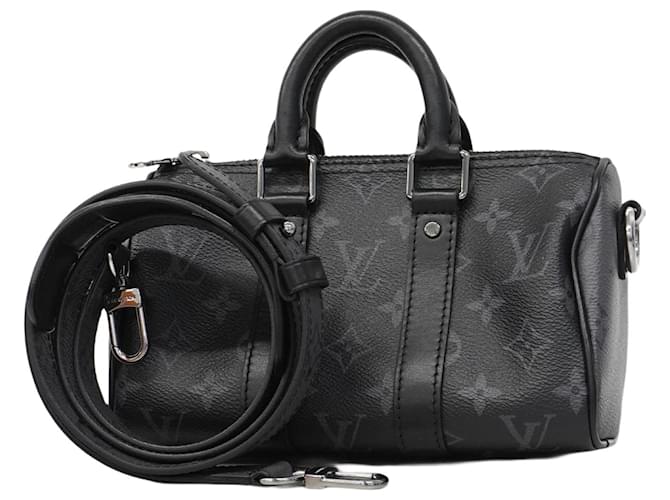 Louis Vuitton Monogram Eclipse Reverse Keepall XS Shoulder Bag Black  ref.2219602
