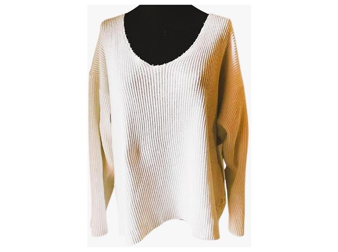 White cotton pull LA FÉE MARABOUTÉE size M Beige