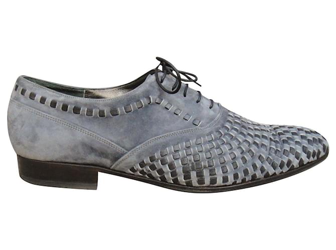Joseph Fenestrier Lace ups Light blue Deerskin  ref.2220348