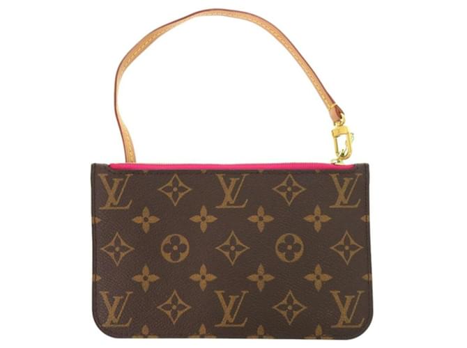 Louis Vuitton Monogram Neverfull Pouch PM Pivoine Pink Patent leather  ref.2220606