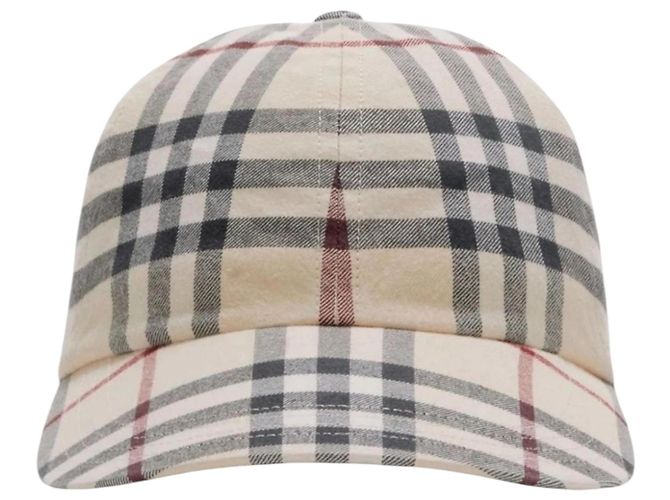 Cappello Burberry Check Multicolore Cotone