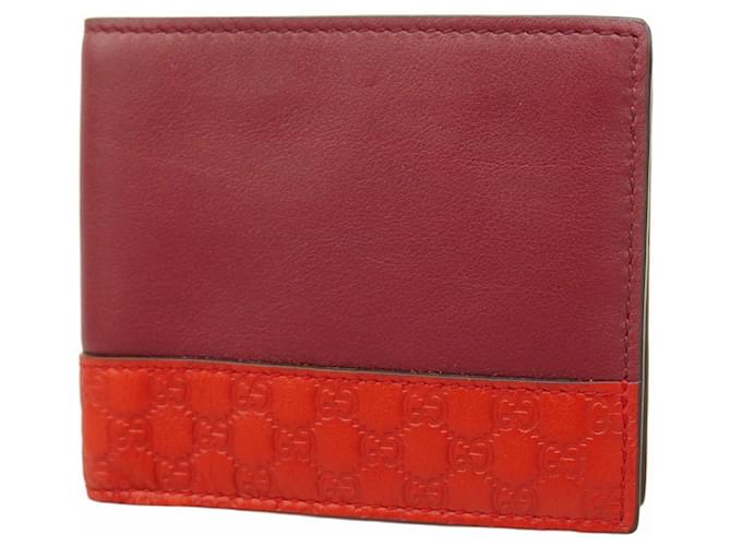 Gucci Micro Guccissima Leather Wallet Red  ref.2221203