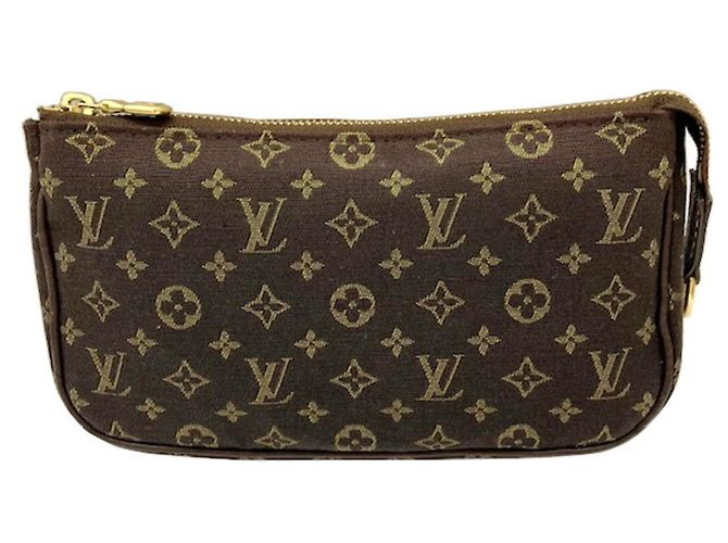 Louis Vuitton Monogram Mini Run Pouch Bag Brown Damier ebene