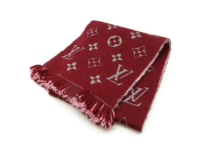 Louis Vuitton Echarpe Mania Duo Scarf Pink Dark red Silk Wool  ref.2222182