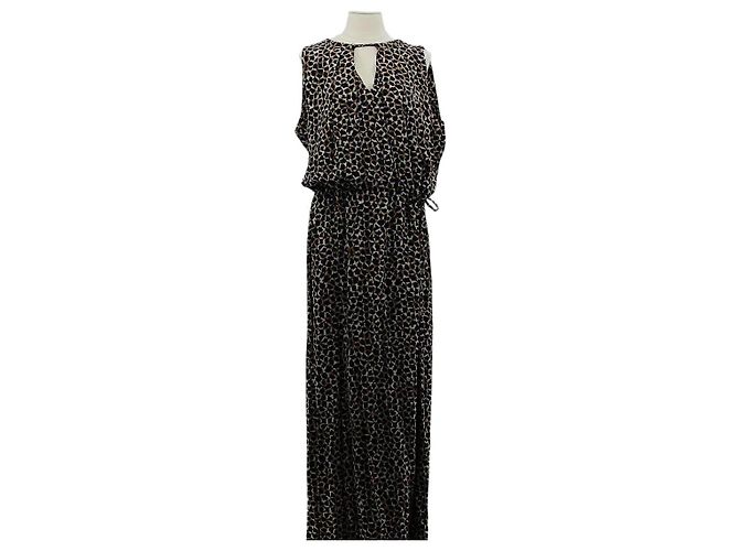Vestido de seda marrón Gerard Darel