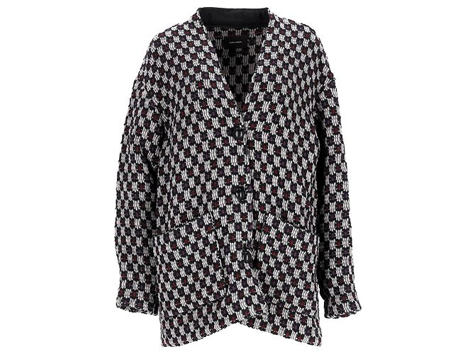 Isabel Marant Dianeline Jacke aus schwarzer Wolle Mehrfarben