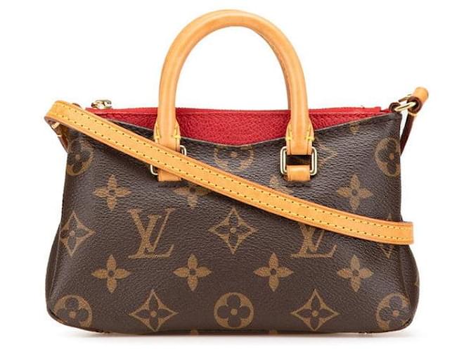 Louis Vuitton Nano Pallas Monogram 2way bag Brown Cloth  ref.2222561