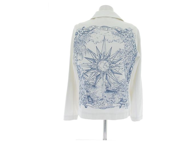 Christian Dior Chaqueta de denim blanca Blanco