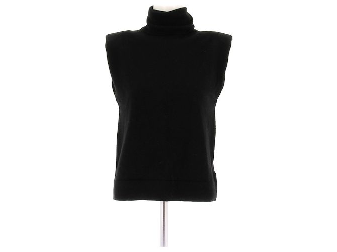 Autre Marque Pullover mit Rollkragen aus Wolle Schwarz 