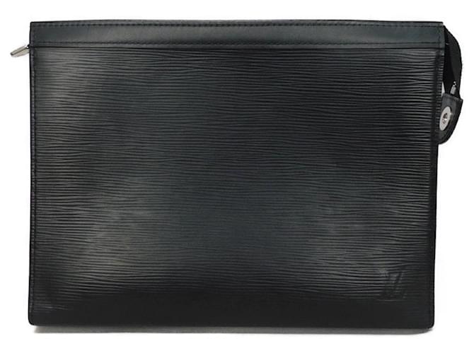 Louis Vuitton Pochette Voyage MM Epi Clutch Bag Black Leather  ref.2222753