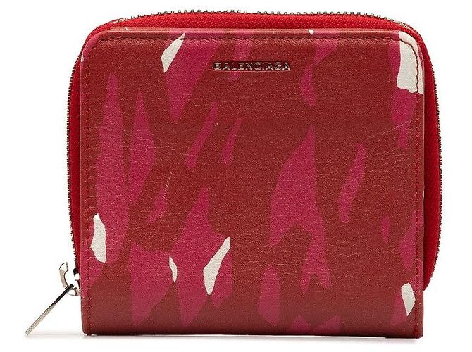 Balenciaga Kompaktledergeldbörse rot