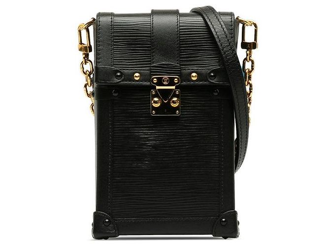 Borsa a spalla verticale Epi Trunk Louis Vuitton M67871 in pelle nera Nero